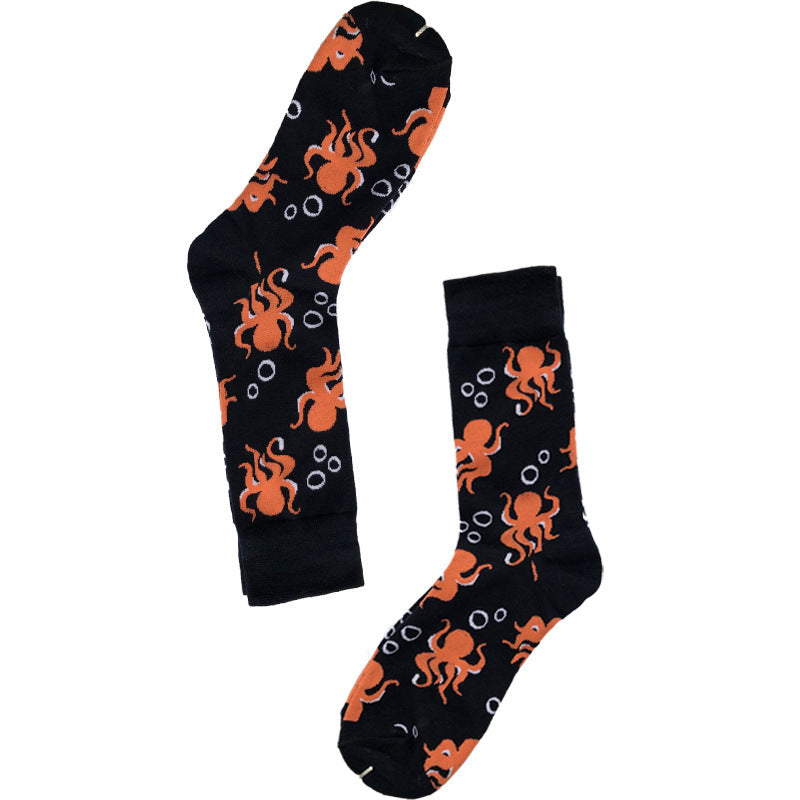 New Big Flower Plant Series Socks Cotton Couple Socks Limorista