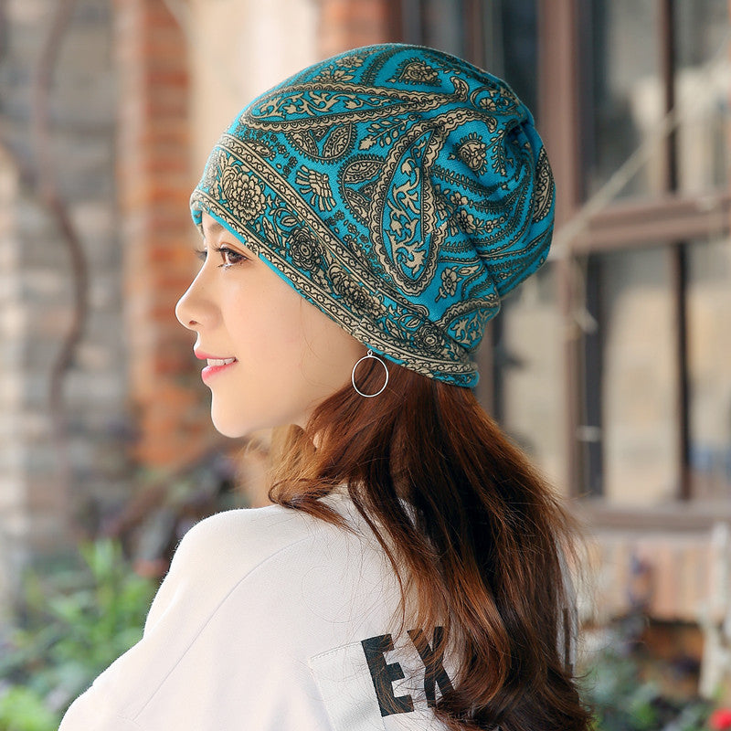 Head Ethnic Wind Series Korean Cashew Flower Bun Head Hat Limorista