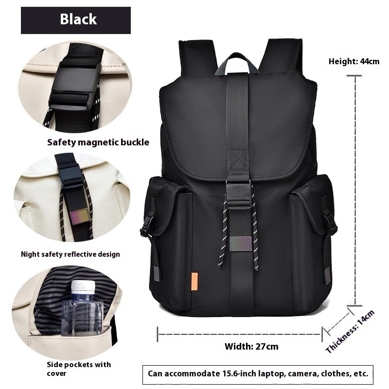 Backpack Casual Simple Solid Color New Large Capacity Limorista