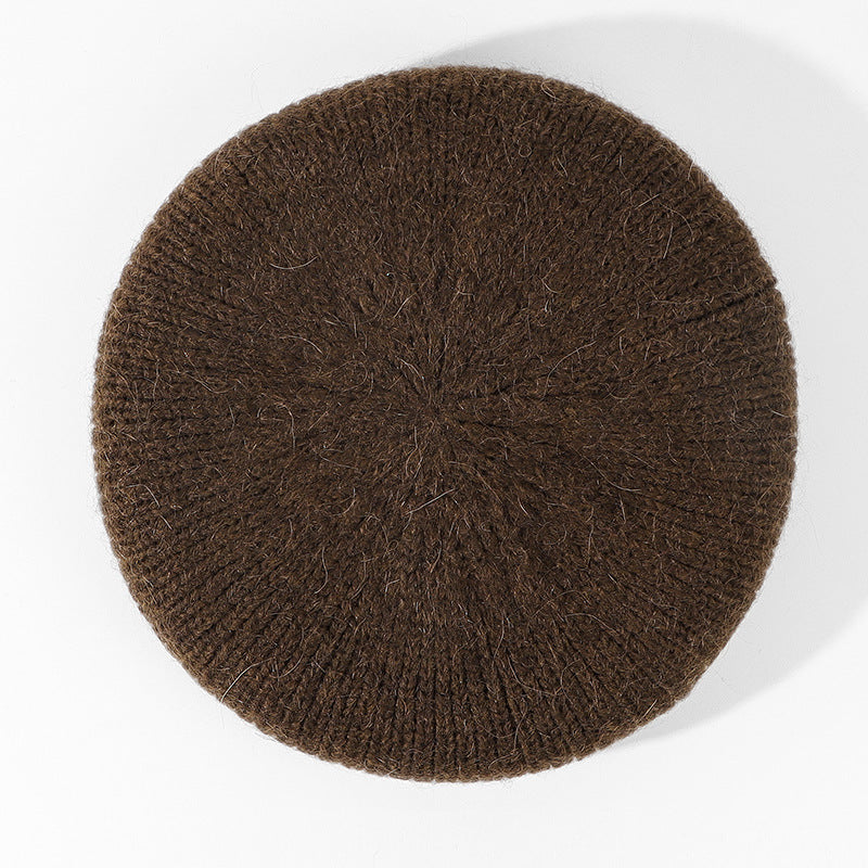 Soft Glutinous Mohair Knitted Plush Knitted Hat Limorista
