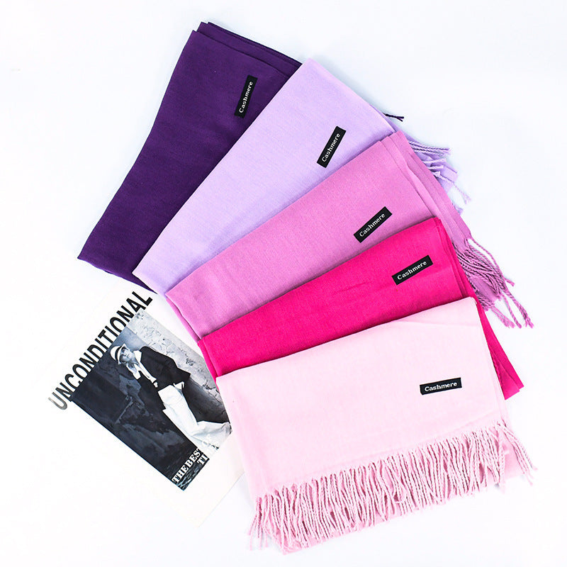 Annual Meeting Warm Cashmere Tassel Scarf Limorista