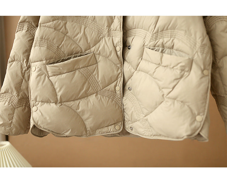 Lightweight Down Jacket Female Loose Lapel Limorista