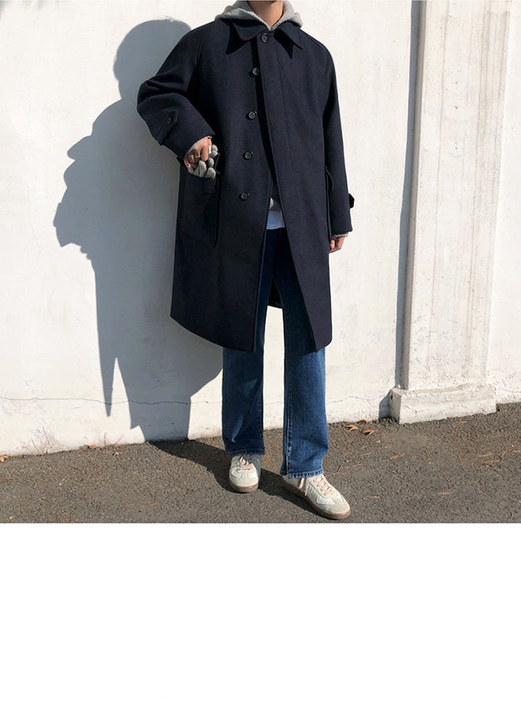 British Style Trench Coat Woolen Cloth Limorista
