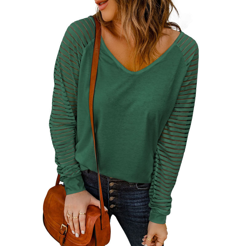 Simple V-neck Fashion Women&