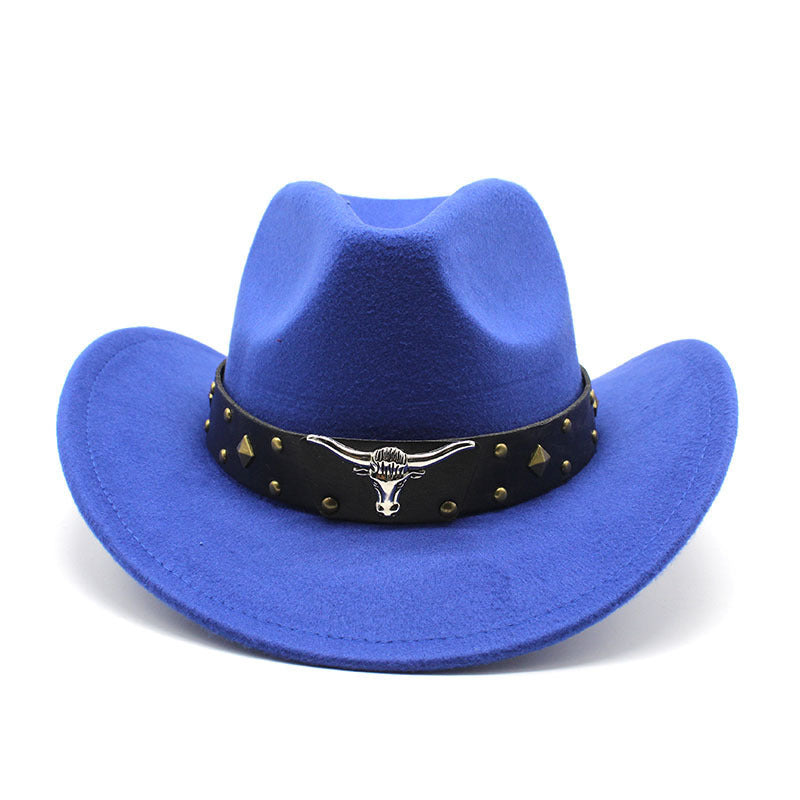 Polyester Retro Jazz Western Cowboy Hat Limorista