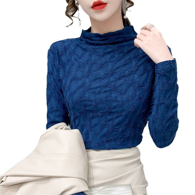 Limorista - Thickened Half-high Collar Bottoming Shirt For Women