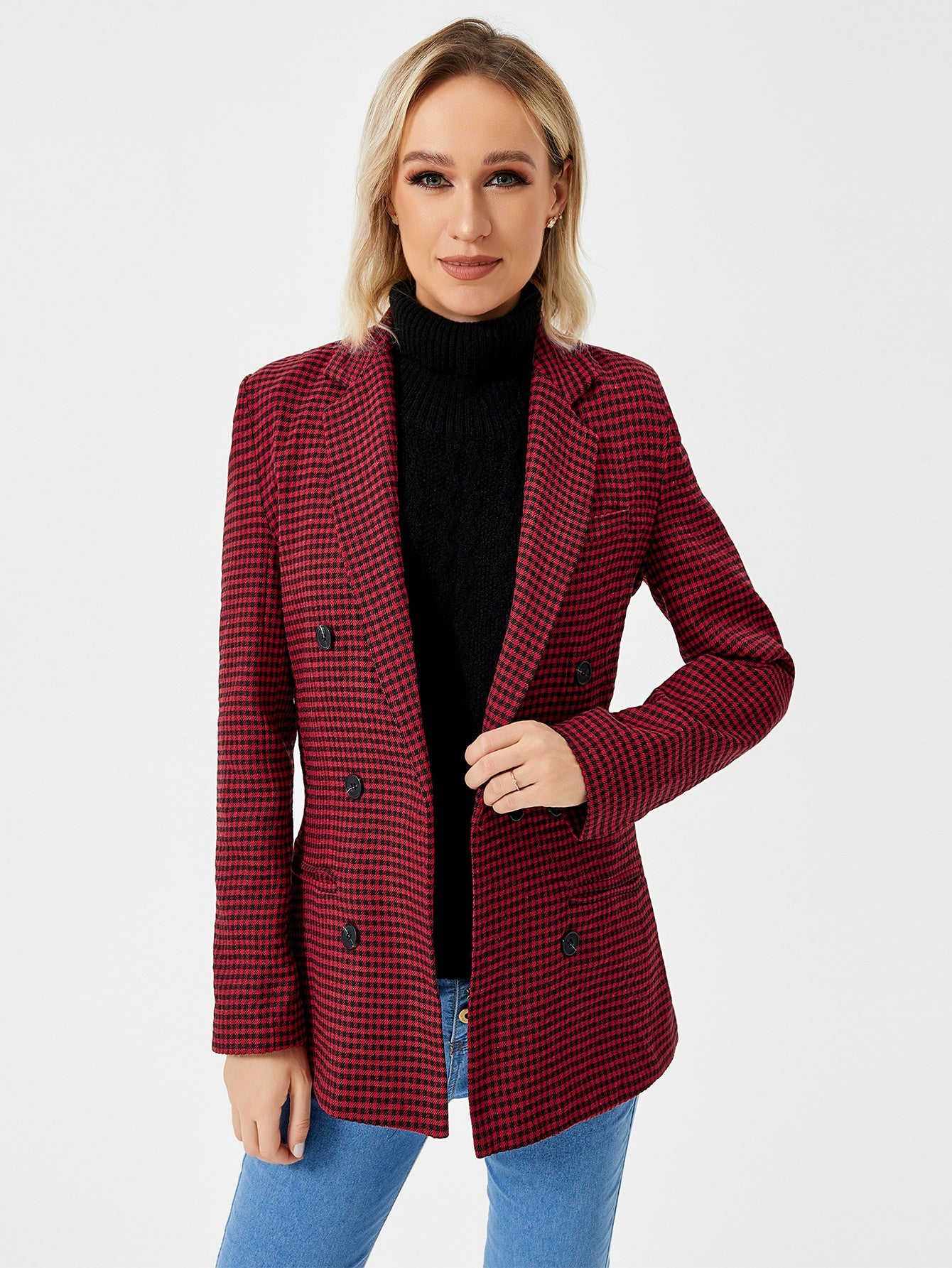 Womens Casual Blazer Jacket Long Sleeve Work 0ffice Blazer Lapel Jacket Limorista