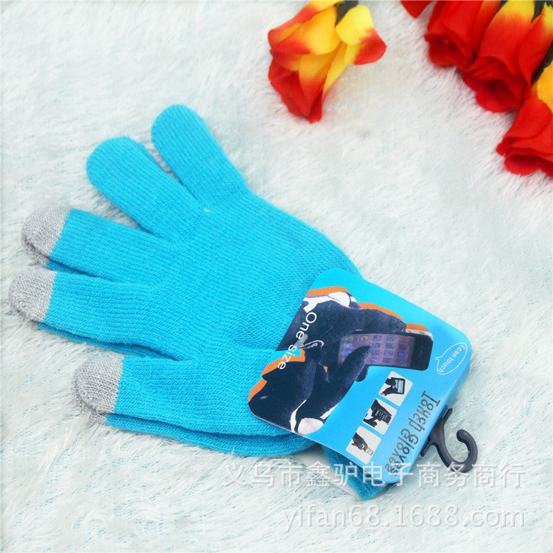 Touch screen gloves warm knit wool touch screen gloves winter touch gloves Limorista