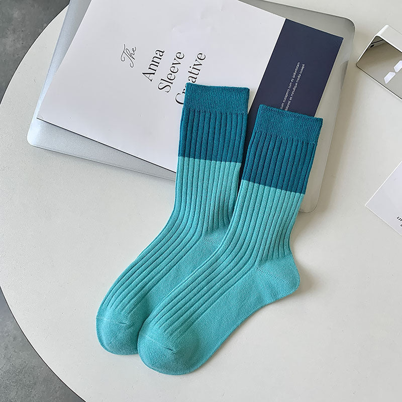 Dopamine Retro Mid-calf Length Double Needle Sweet Cool Street Ladies Loose Socks Limorista