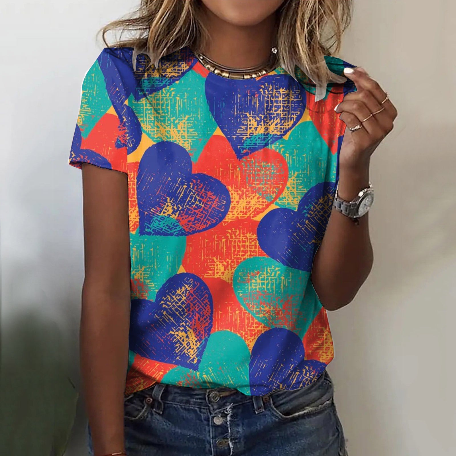 3D Digital Printing Summer New Loose Fashion Brand T-shirt For Women Limorista