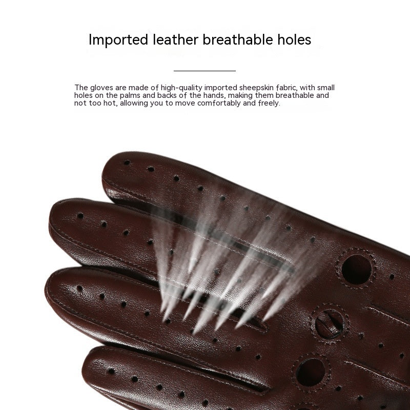 Breathable Single Layer Authentic Leather Sheepskin Fitness Gloves Limorista