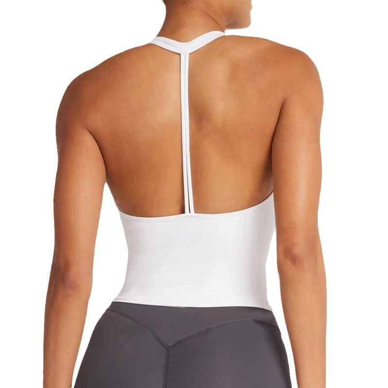 With Chest Pad Halter New Sports Fitness Vest Limorista