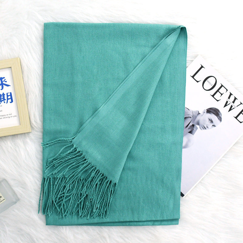 Annual Meeting Warm Cashmere Tassel Scarf Limorista