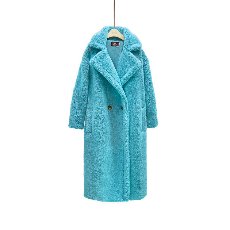 Plush Coat Ladies Long Lamb Coat Winter Limorista