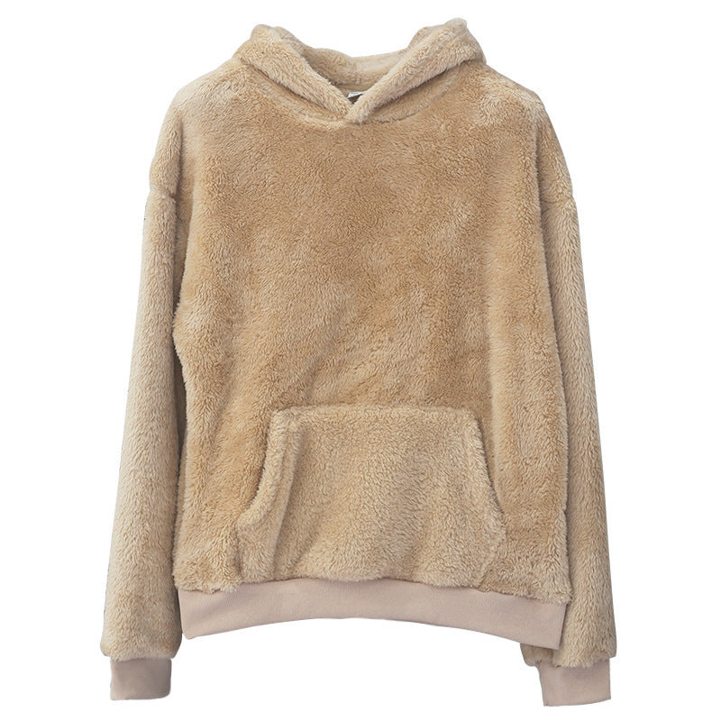 Double-sided Velvet Hooded Sweater Men&