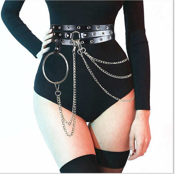 New Punk Concave Shape Waist Chain Leisure Limorista