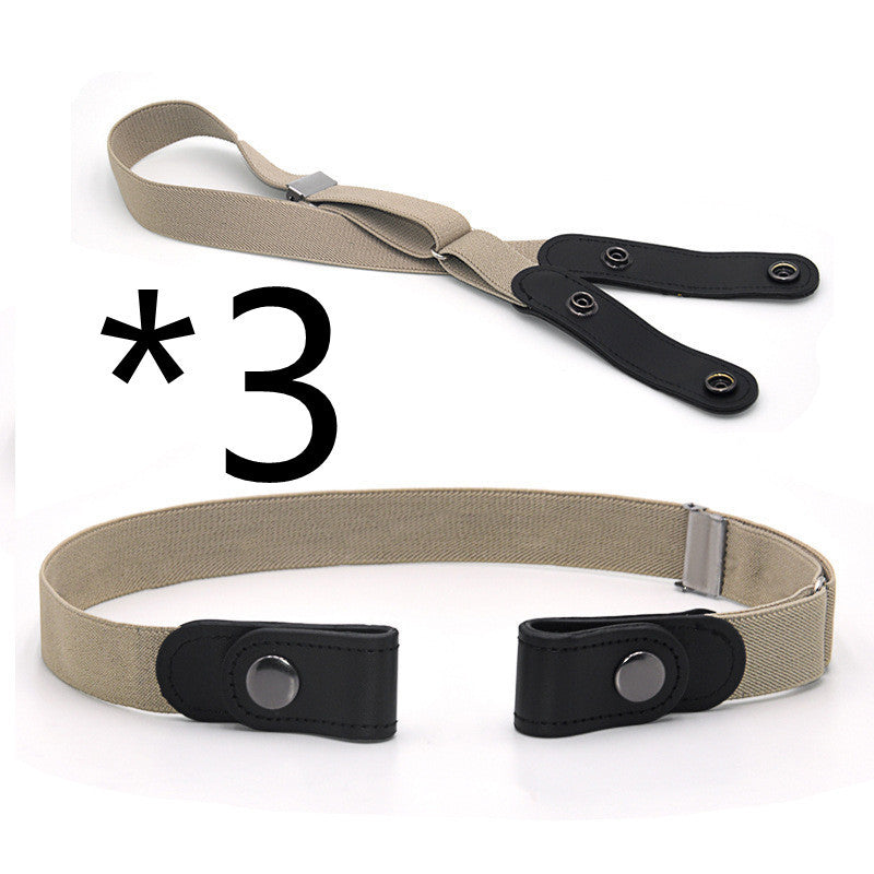 Jeans Belt Seamless Elastic Without Buckle All-match Lazy Belt Limorista