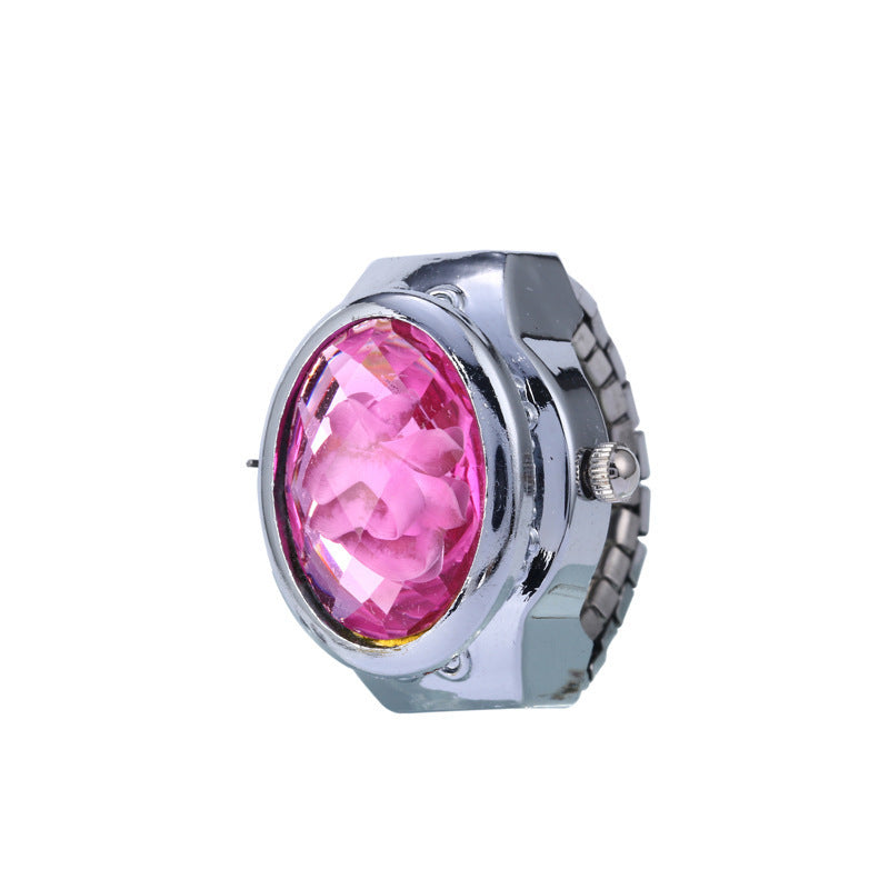 Oval Three Dimensional Flower Flip Finger Watch Limorista
