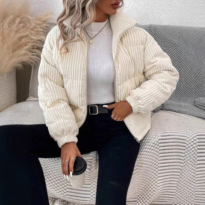 Fashionable Warm Corduroy Jacket Casual Loose Limorista