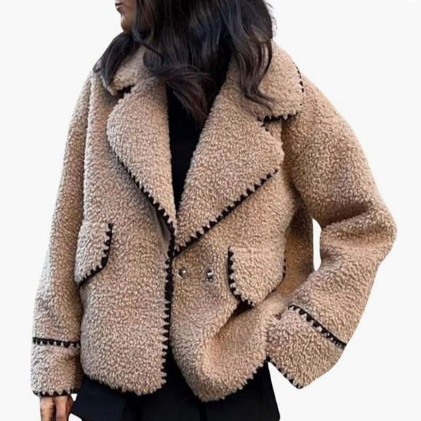 Plush Faux Fur Wool Jacket Limorista