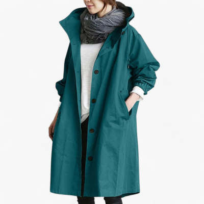 Korean Loose Solid Color British Trench Coat Limorista