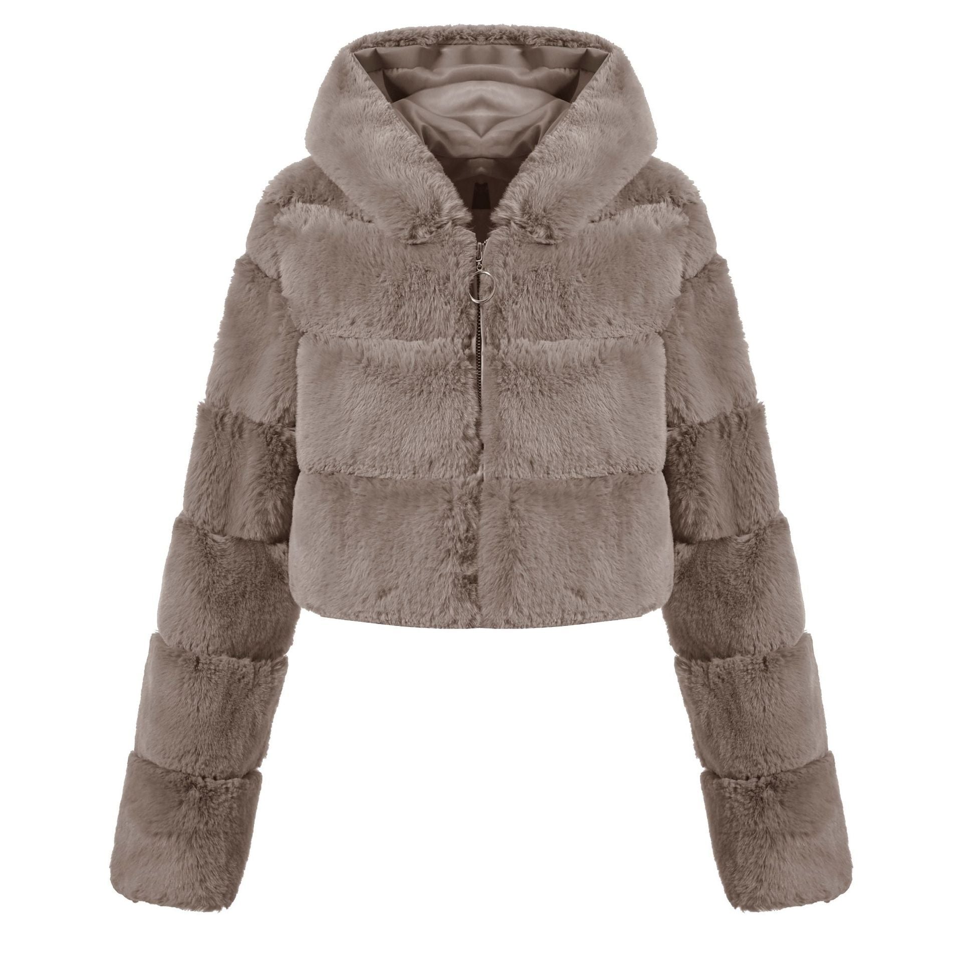 Solid Color Faux Fur Coat Jacket Fashion Limorista