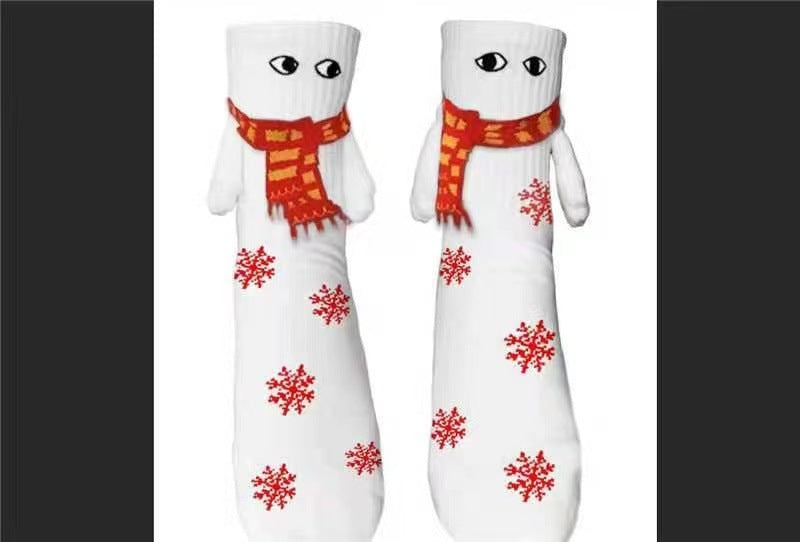 Couple Magnetic Handle Cute Hand Socks Christmas Limorista