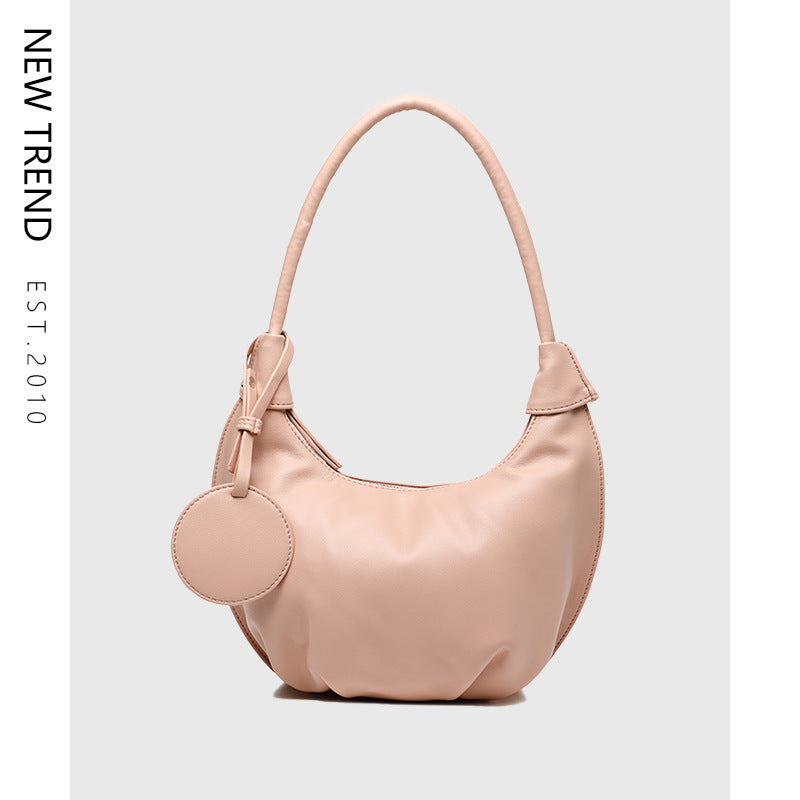 Portable Underarm Bag Leisure Soft Leather Versatile Shoulder Dumpling Bag Limorista