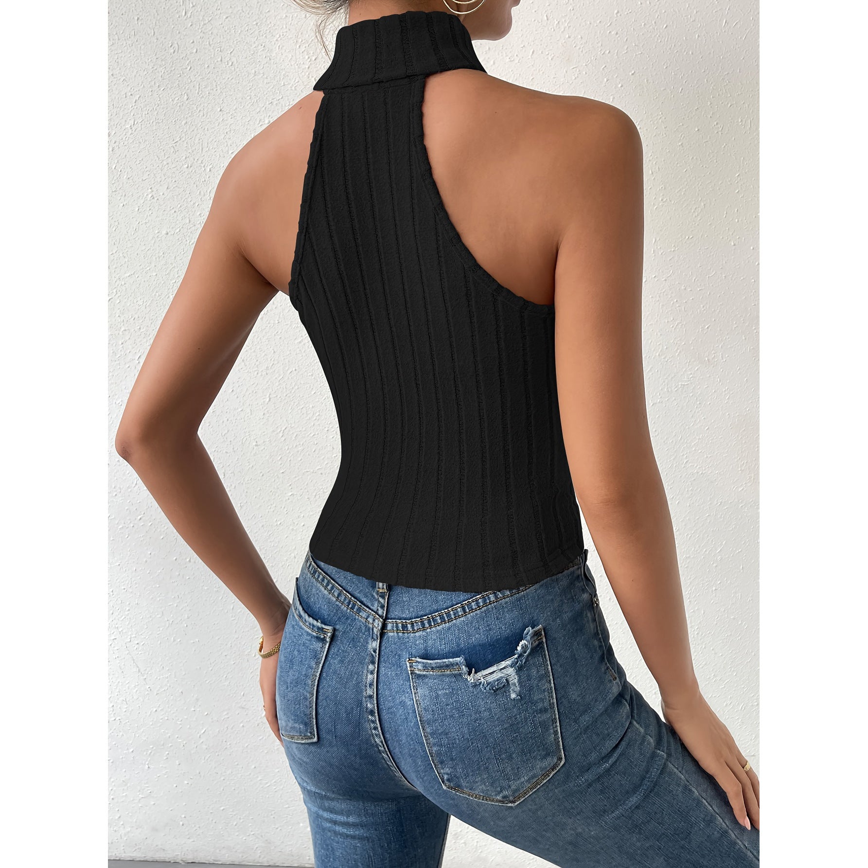 Sleeveless Slimming And Tight Knitted Top Limorista