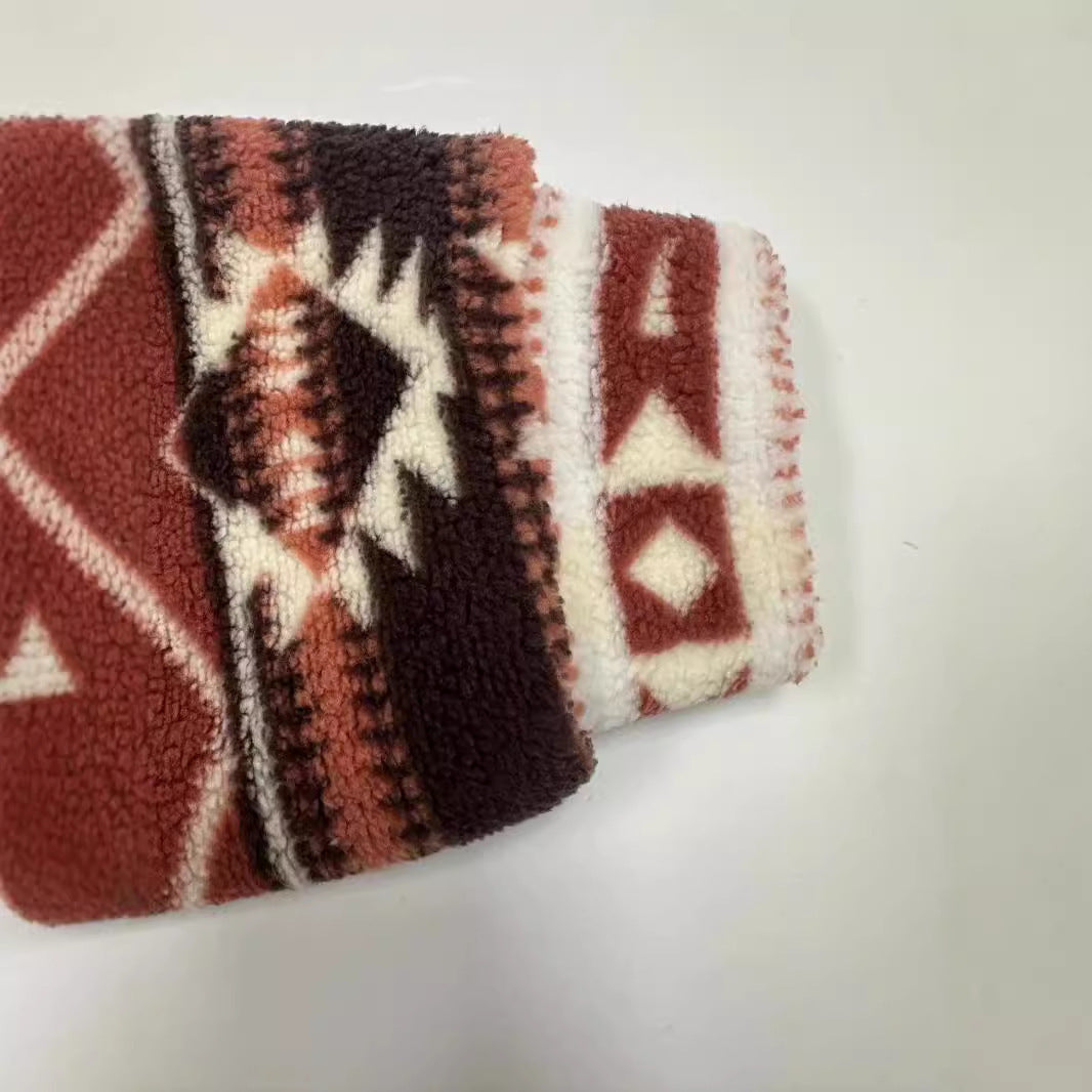 Fashion Casual Geometric Pattern Printed Hooded Zipper Jacket Limorista