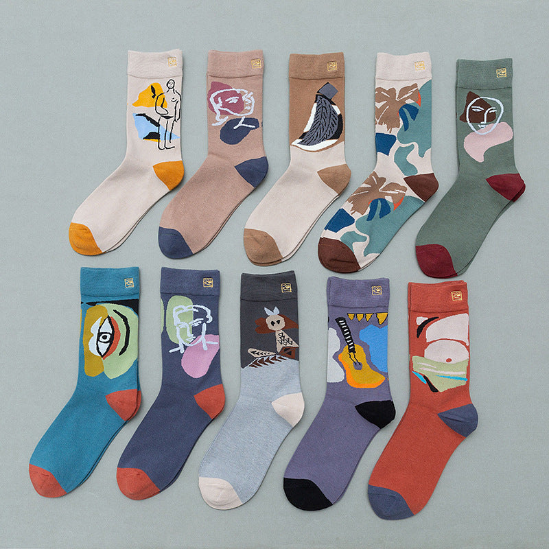 Retro Mid tube socks street art skateboard socks Limorista