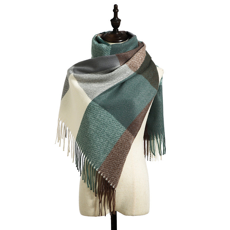 New Cashmere Tassel Thickened Cold And Warm Scarf Limorista