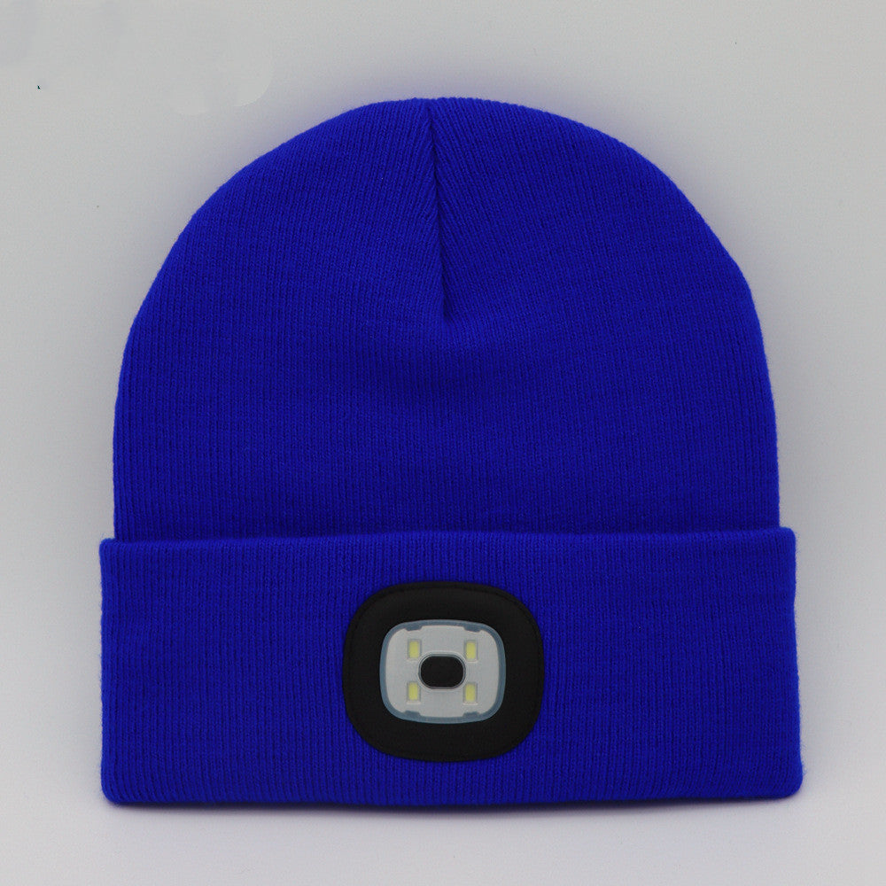 LED Knit Hat Button Cell Type Knitted Hat With Light Glowing Limorista