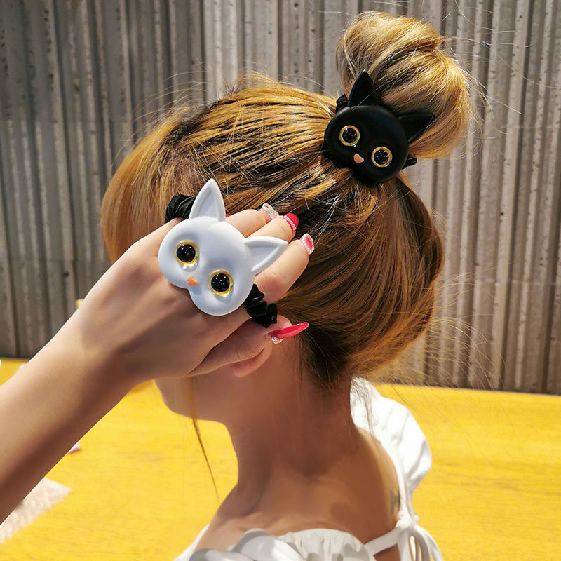 Korean Version Of Cute Cat Fashion Small Intestine Cloth Ring Limorista
