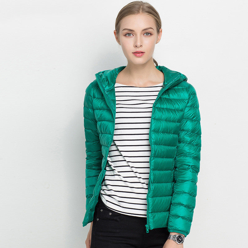 Lightweight Down Jacket Women Short Hooded Super Lightweight Limorista