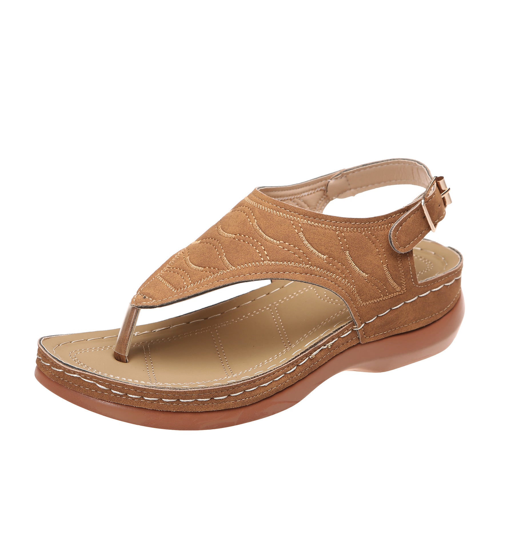 Summer Shoes Roman Retro Style Clip Toe Sandals Women Ankle Buckle Shoes Limorista