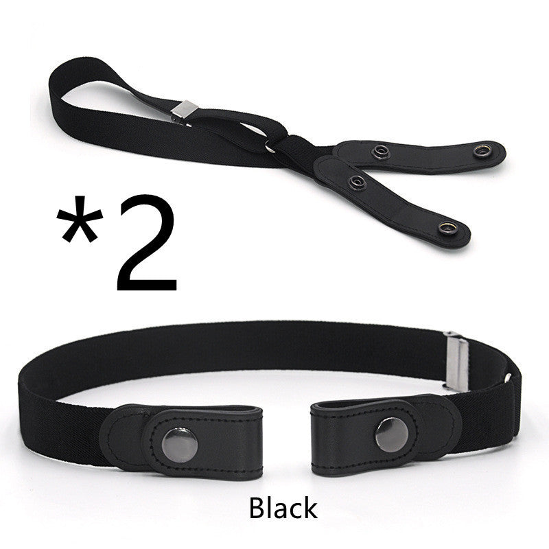 Jeans Belt Seamless Elastic Without Buckle All-match Lazy Belt Limorista