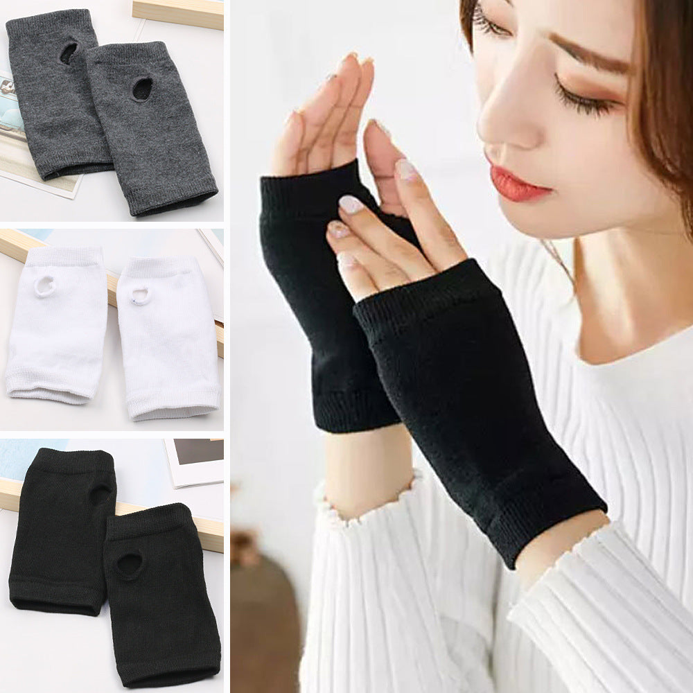 Winter Cotton Gloves Half Finger Sports Fingerless Gloves Knitted Limorista