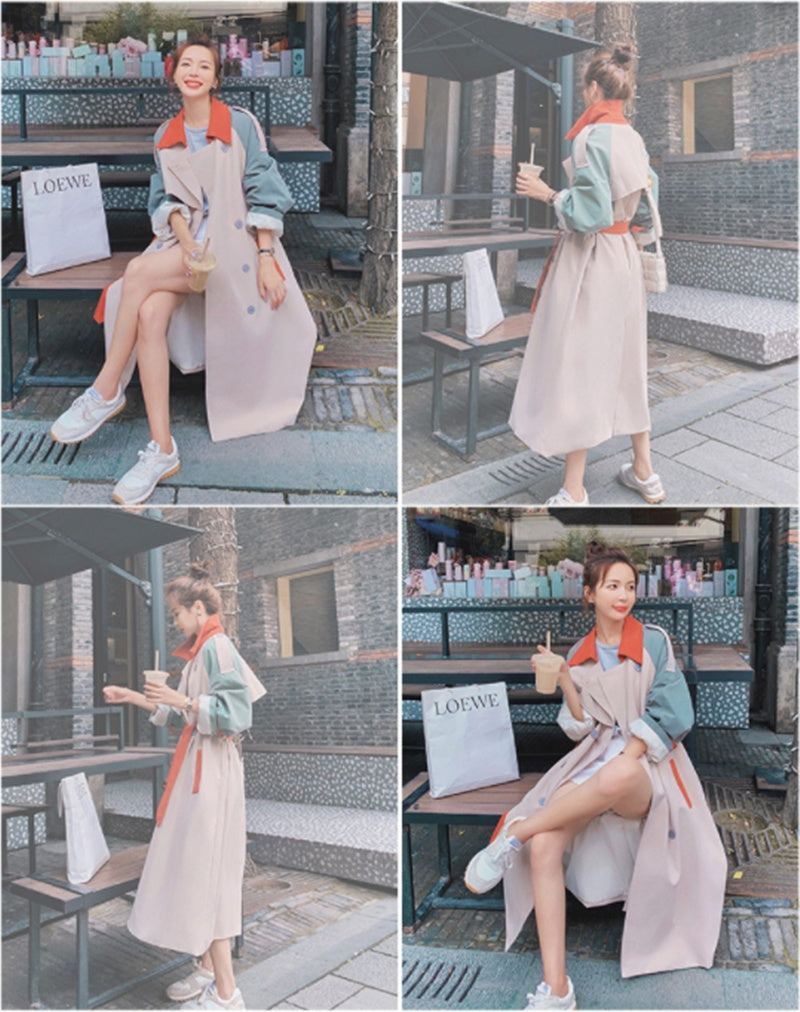 Contrasting color workwear coat Limorista