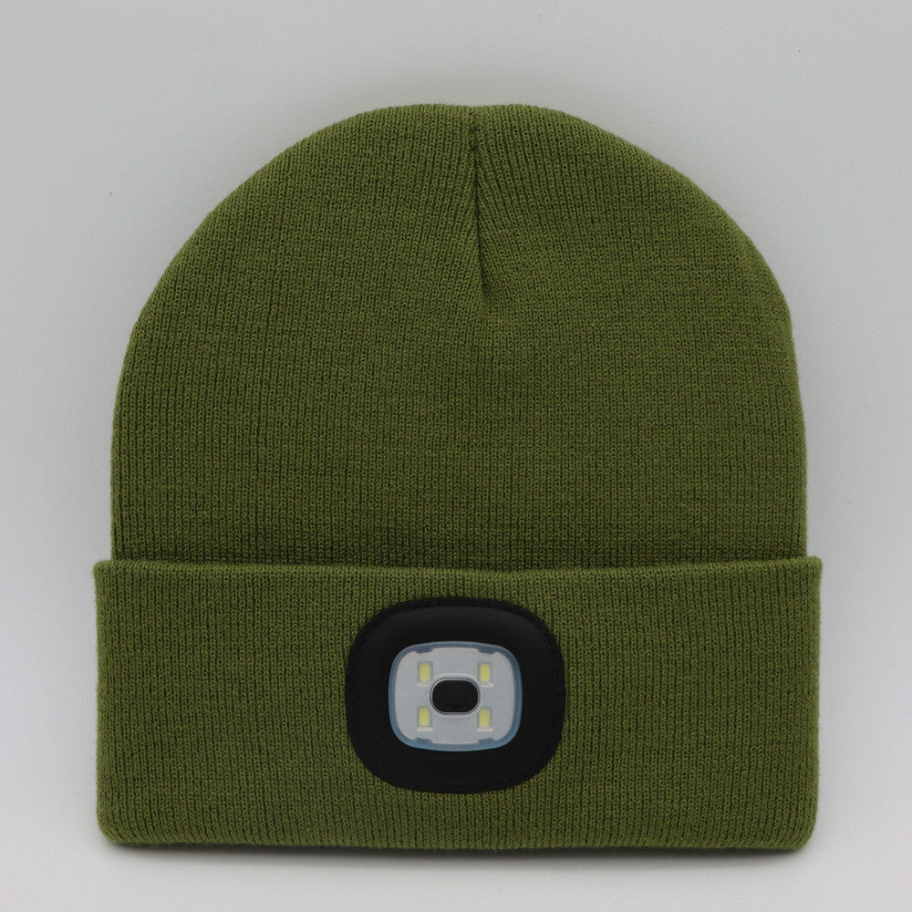 LED Knit Hat Button Cell Type Knitted Hat With Light Glowing Limorista