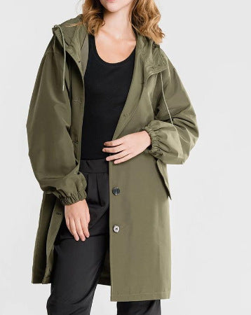 Plus Size Trench Coat Mid-length Loose Long Sleeve Jacket Limorista