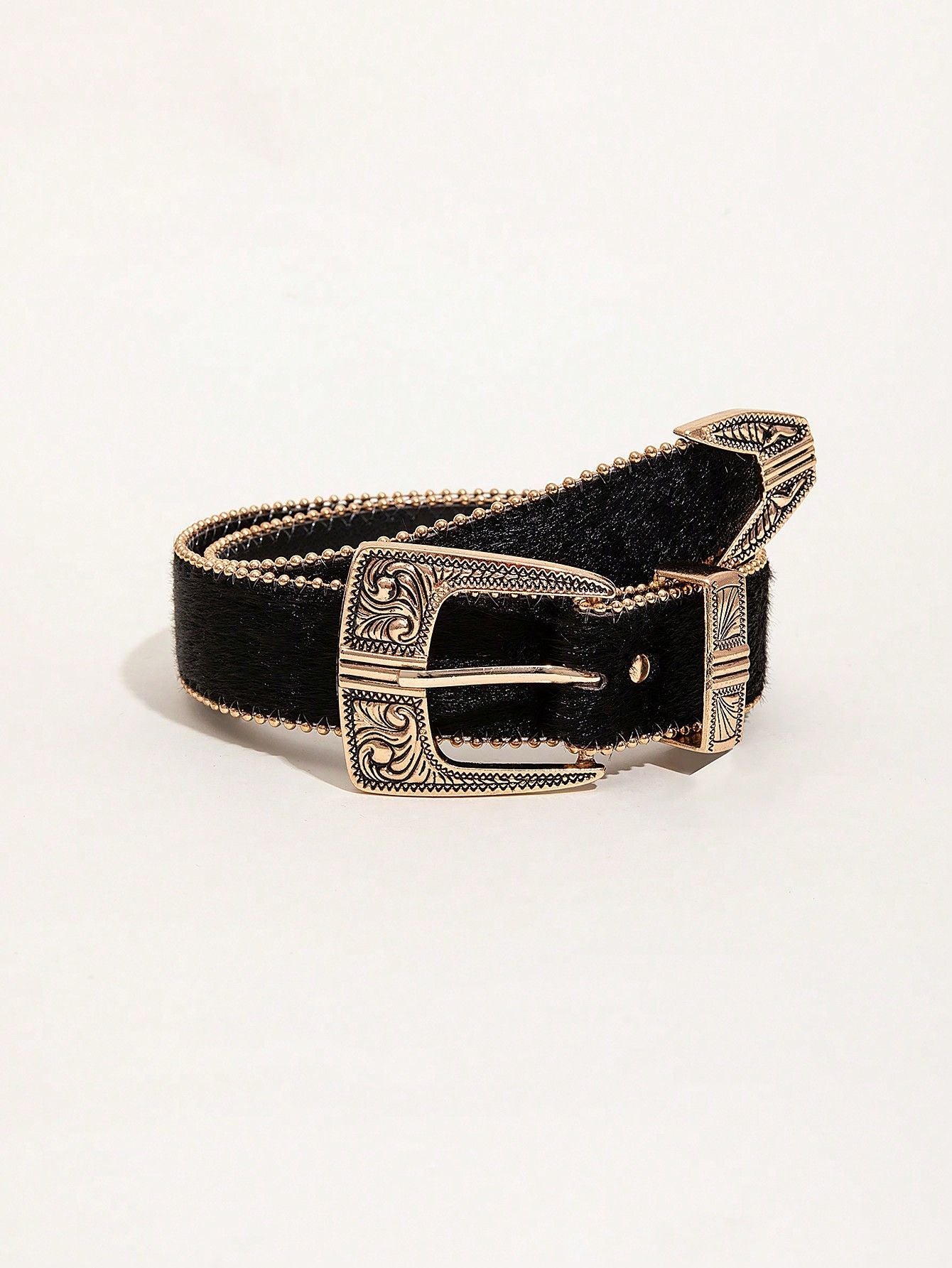 Retro Pattern PU Belt Western Style Women&