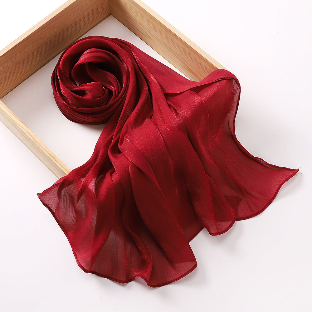 Breathable Cool Island Satin Smooth Silk Toe Scarf Limorista