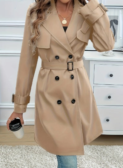 Elegant Belted Trench Coat For Women Limorista