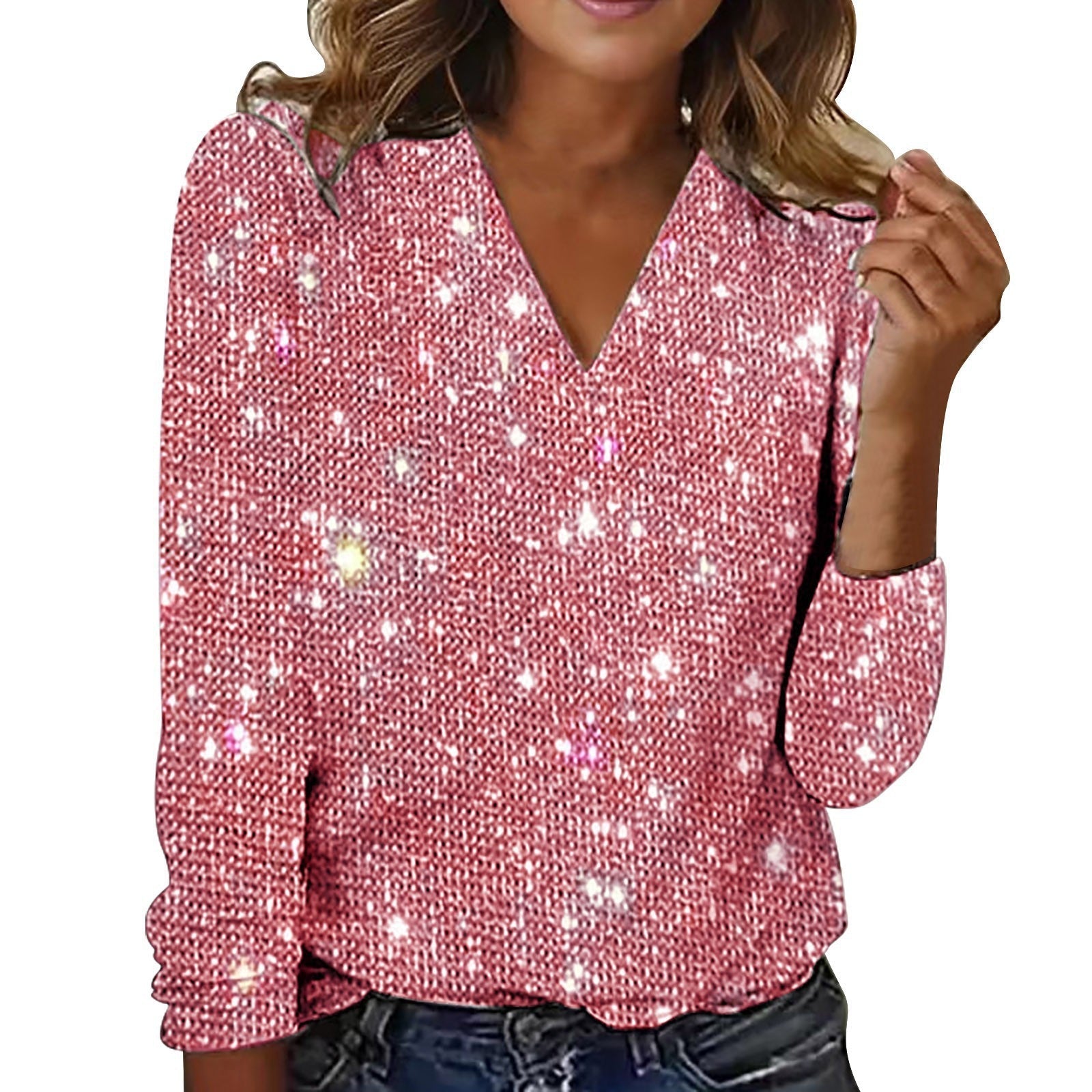 Digital Printed Round Neck Long Sleeved T-shirt For Women Limorista