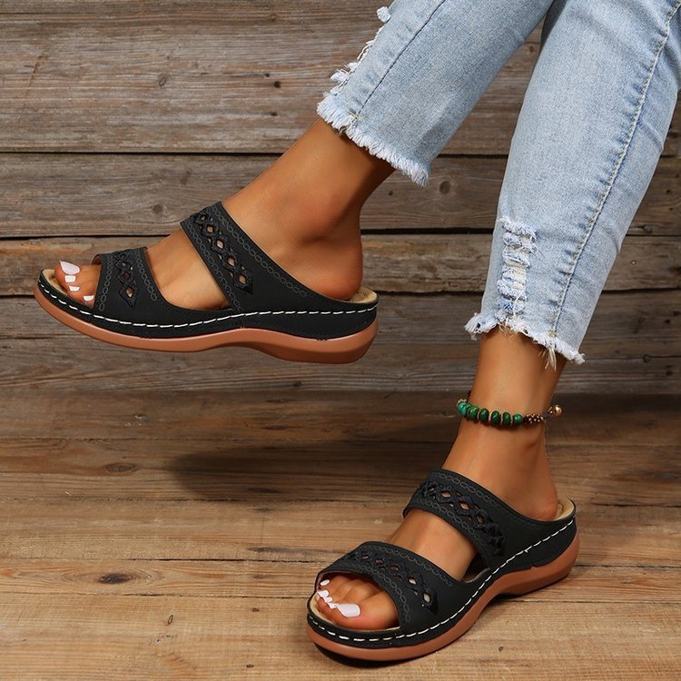 New One-word Slippers For Women Spring New Muffin Platform Slippers Limorista