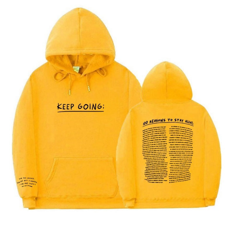 Letter Printing Long-sleeved Drawstring Hooded Sweatshirt With Pockets Fashion Sports Hoodie Womens Clothing Limorista