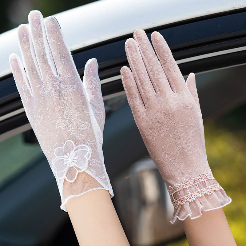 Gloves female UV protection ice silk gloves Limorista