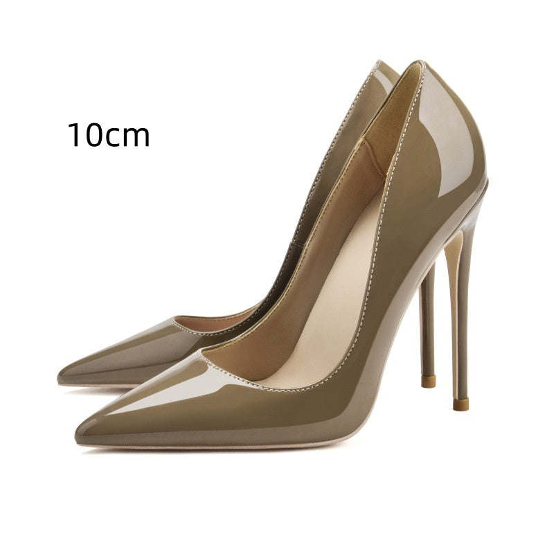 Pointed Toe Stiletto High Heels Size Patent Leather Single Shoes Limorista