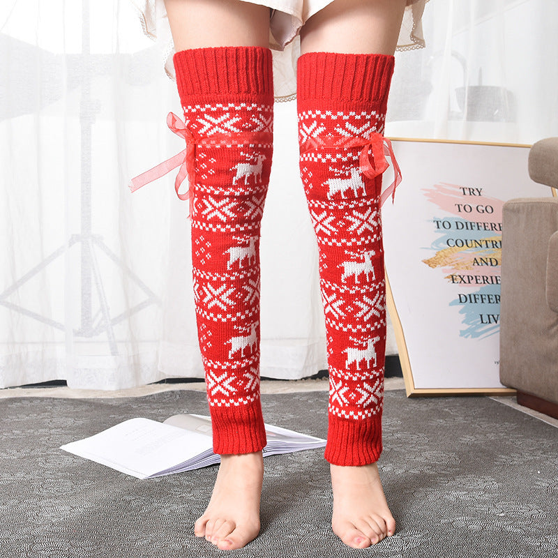 Thickened Warm Wool Stockings Knitted Over-the-knee Bunching Socks Limorista